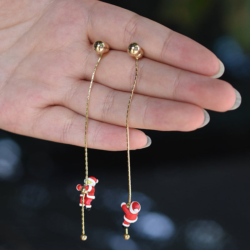 Christmas Alloy Women Fashion Asymmetric Earrings
