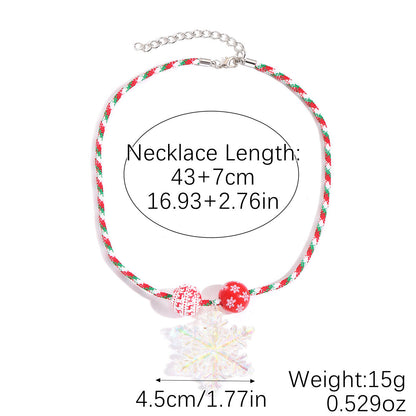 Christmas Fashion Zinc Alloy Geometry Pendant Necklace