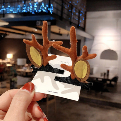 Christmas Cute Plastic Resin Antler Hairpin
