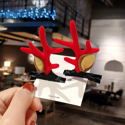 Christmas Cute Plastic Resin Antler Hairpin