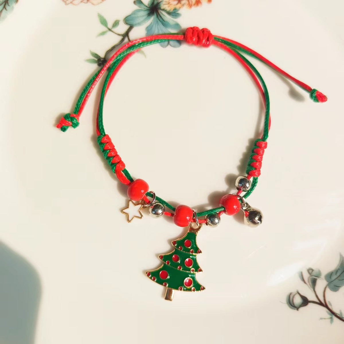 Christmas Woven Alloy Bracelet With Cartoon Style