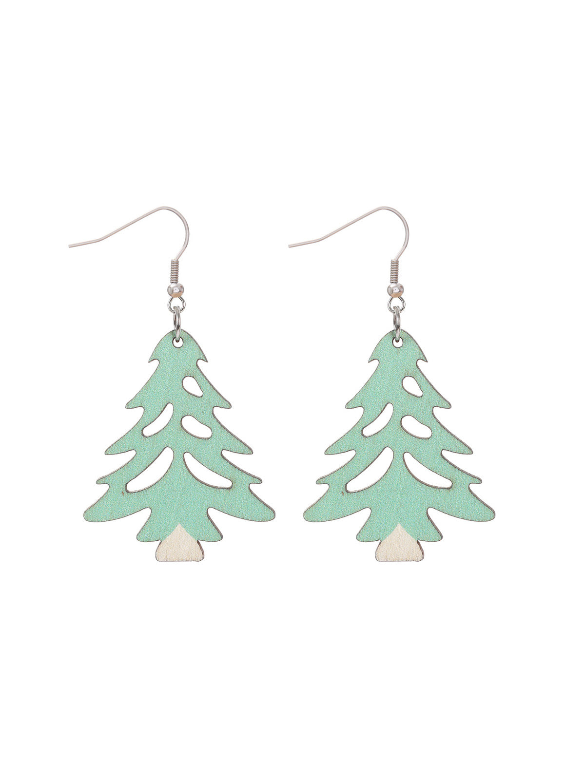 Christmas Wooden Earrings Snowman And Tree Style