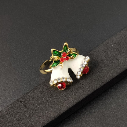 Christmas Cartoon Animal Alloy Rings For Women