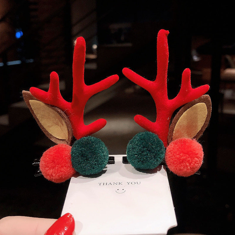 Christmas Cute Plastic Resin Antler Hairpin