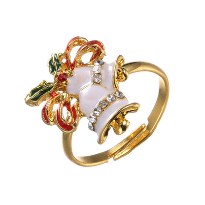 Christmas Cartoon Animal Alloy Rings For Women