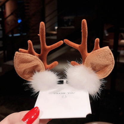 Christmas Cute Plastic Resin Antler Hairpin