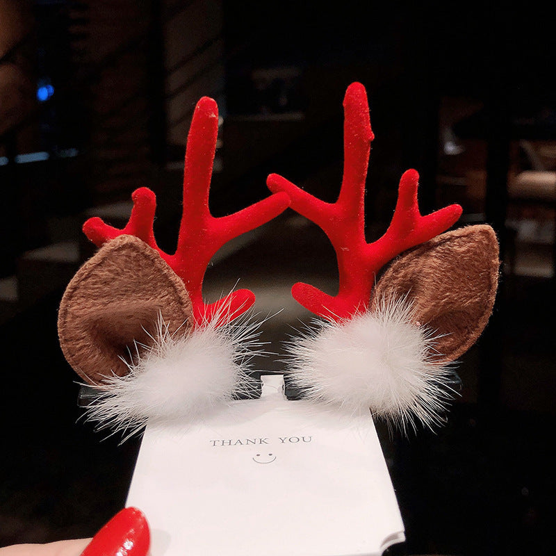 Christmas Cute Plastic Resin Antler Hairpin