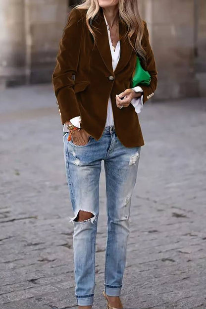 Vintage Velvet Slim-Fit Blazer