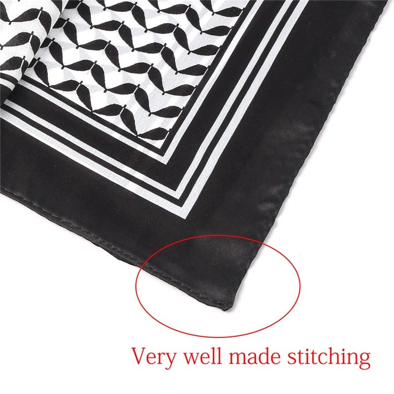 Simulated Silk Code Printed Handkerchief