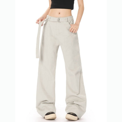 Slim Fit Flare Cargo Pants Solid Color Basic Unisex Design