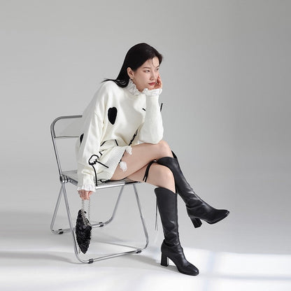 Color Block Midi Knit Sweater