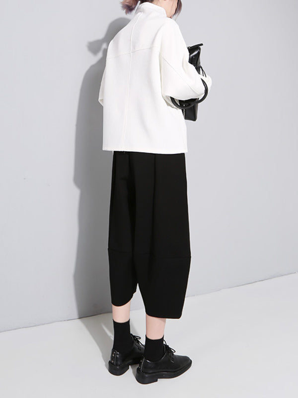 Simple Loose Solid Color Elasticity Knickerbockers
