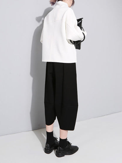 Simple Loose Solid Color Elasticity Knickerbockers