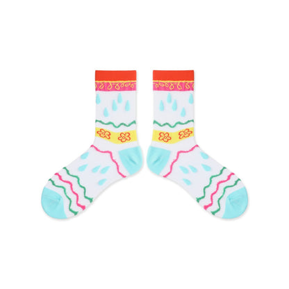 Rufia - Pastel Cartoon Socks - Breathable &amp; Soft