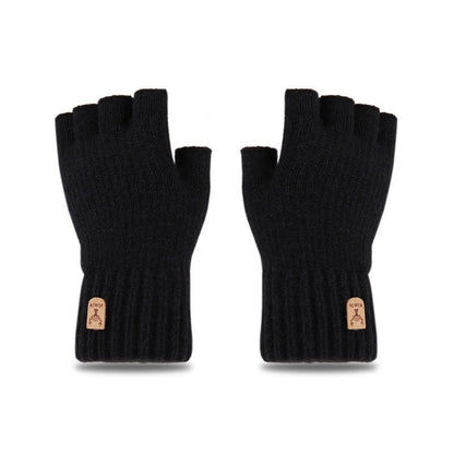 Men's Half Finger Knitted Gloves