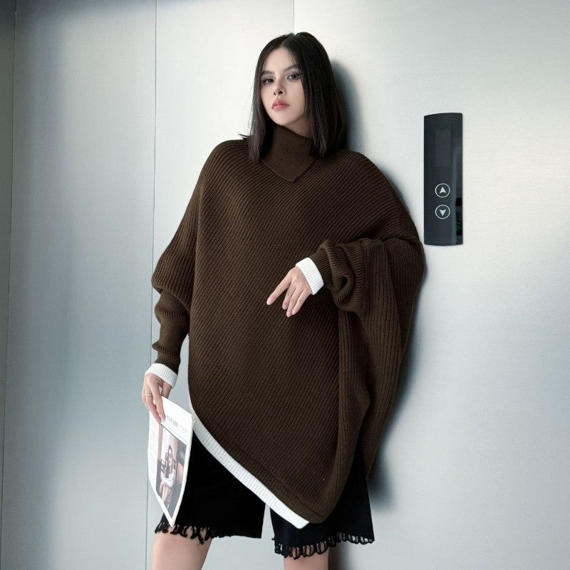 Irregular Batwing Sleeve Sweater