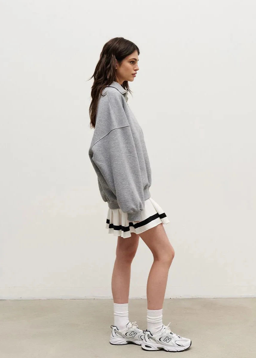 Zip Up Sweater Soft Fabric Casual Style