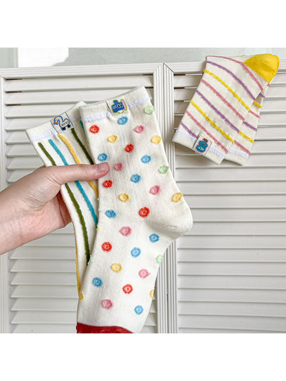 Rufia - Playful Cartoon Crew Socks