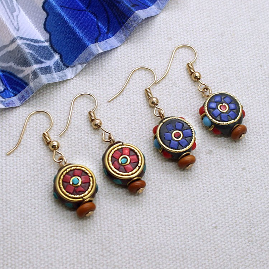 Nepal Style Earrings Simple Literary Temperament Joker Ear Jewelry Personality National Style Earrings