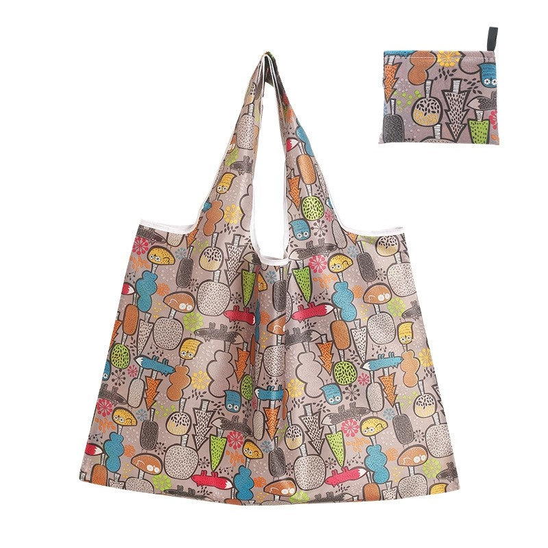 Large Capacity Foldable Shopping Bag Portable Print