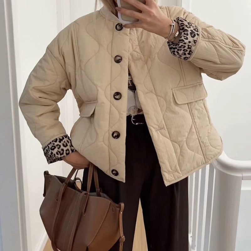 Casual Quilted Button Down Padded Coat