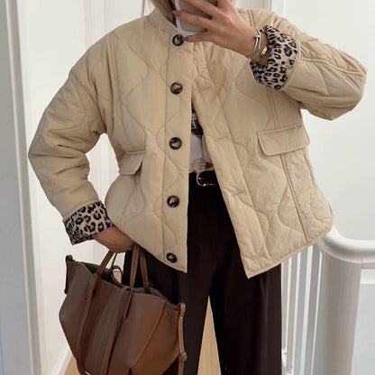 Casual Quilted Button Down Padded Coat
