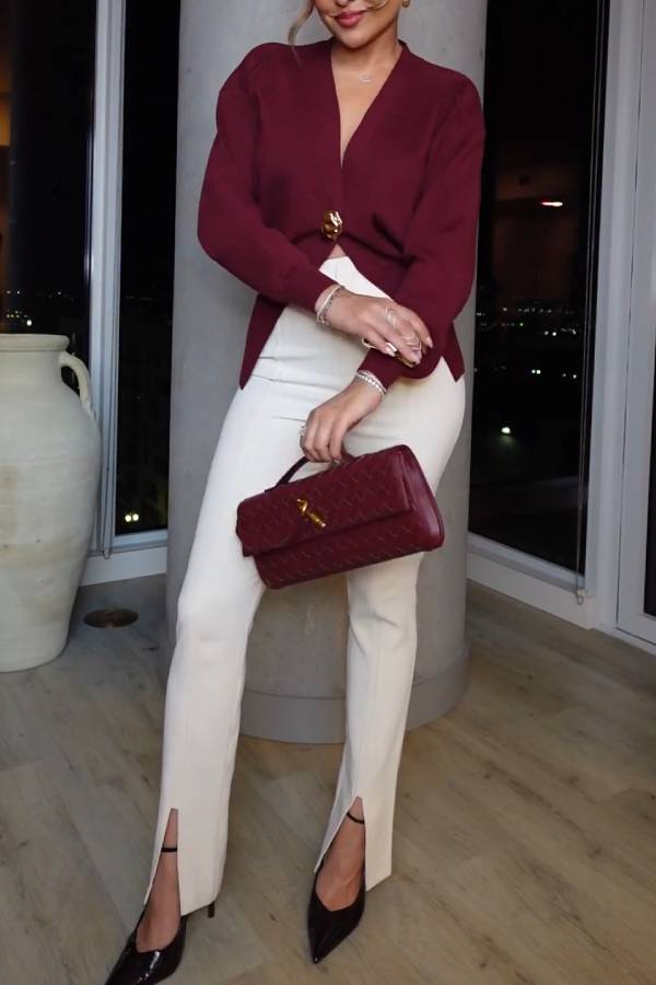 Slit Flare Slim Fit Pants
