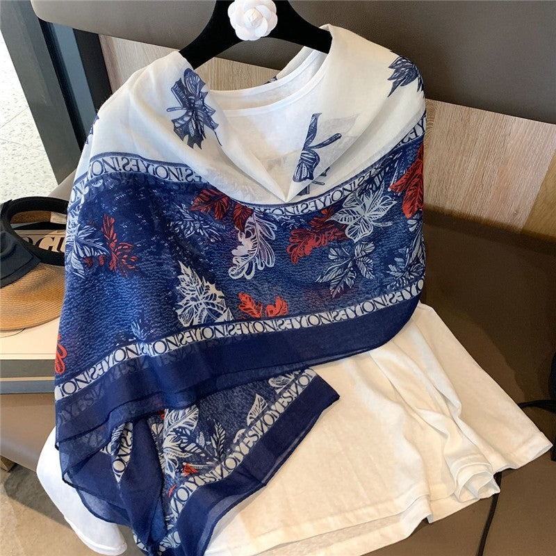 Versatile Printed Thin Scarf