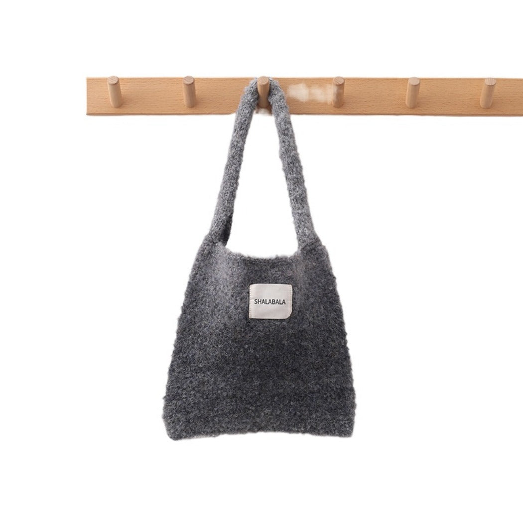 Cosbai - Vintage Ombre Knit Shoulder Bag - Simple &amp; Stylish