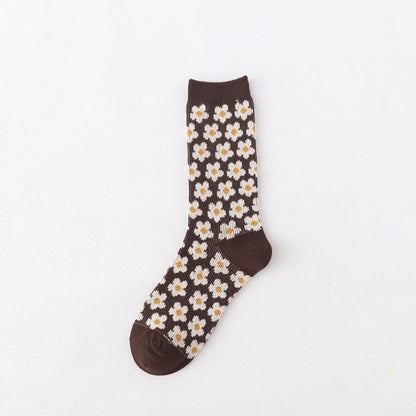 Rufia - Floral Pattern Mid-Calf Socks