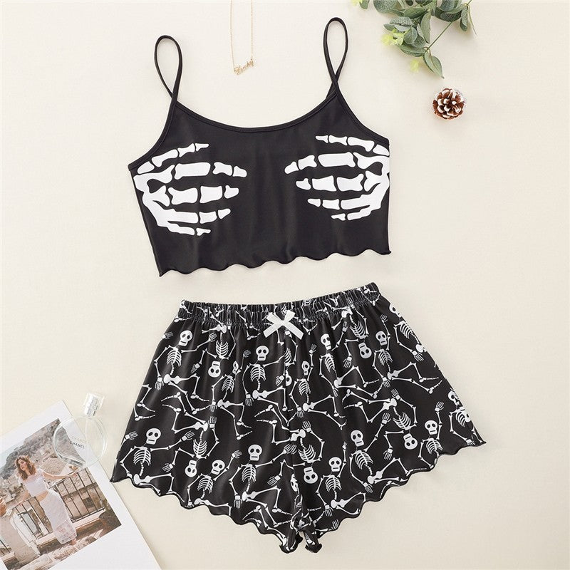 Floral Cami Shorts Set - Home Loungewear
