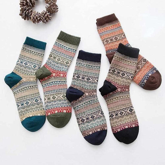 Sky Madrid Wool Socks (5 Pairs)