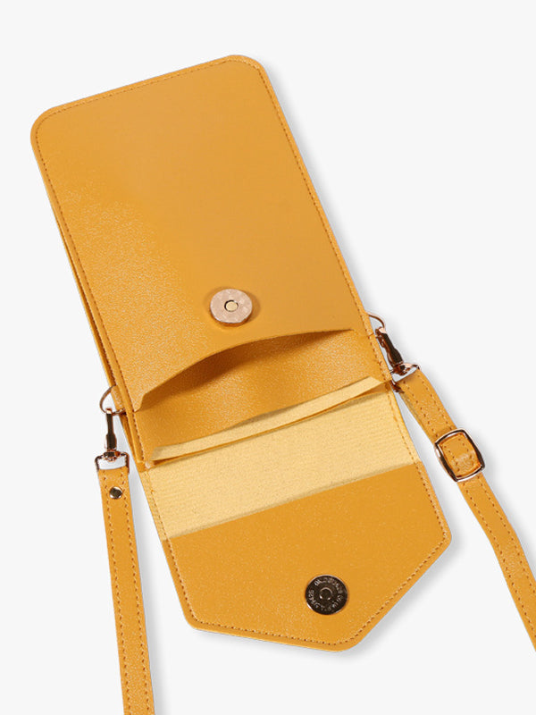 7 Colors Simple Solid Color PU Sling Bag