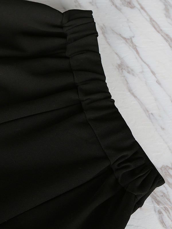 Simple Loose Solid Color Elasticity Knickerbockers