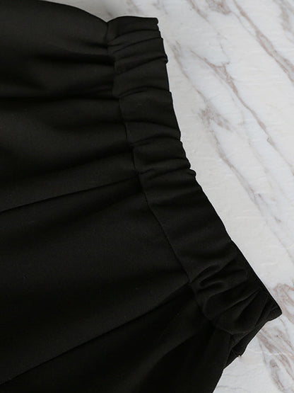 Simple Loose Solid Color Elasticity Knickerbockers