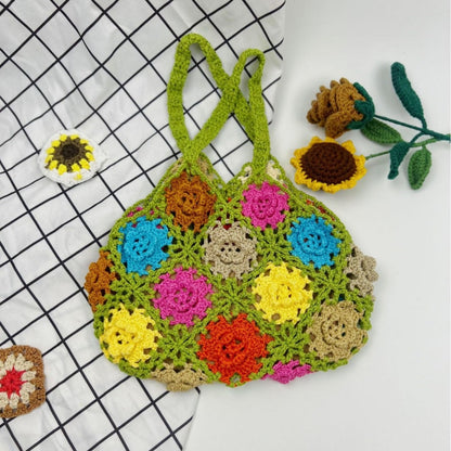 Cosbai - Boho Crochet Handbag Tote Bag – 5 Colors