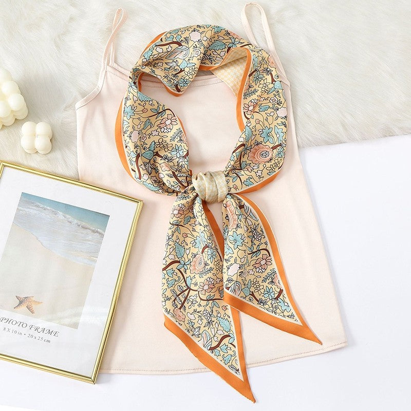 Vintage Floral Long Hairband Scarf