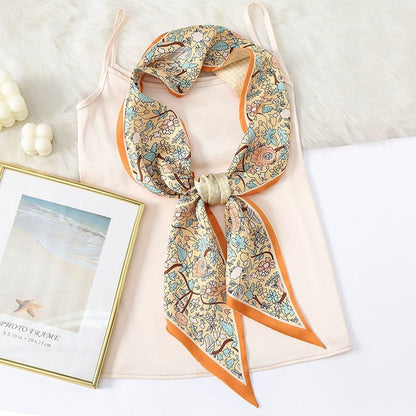 Vintage Floral Long Hairband Scarf