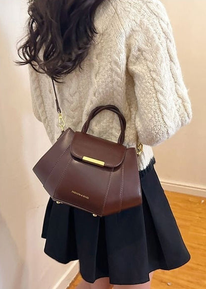 Mini Bag PU Leather Structured Mocha Style