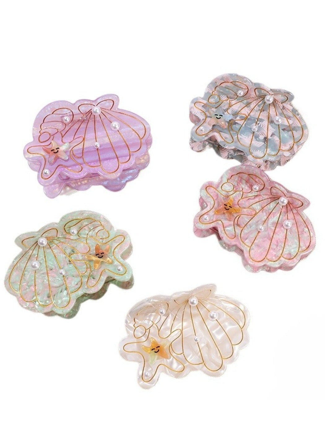 Clio - Ocean Seashell-Shaped Hair Clips