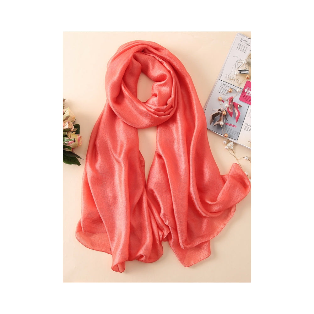 Casual Solid Color Keep Warm Sun Protection Silk Shawl&Scarf