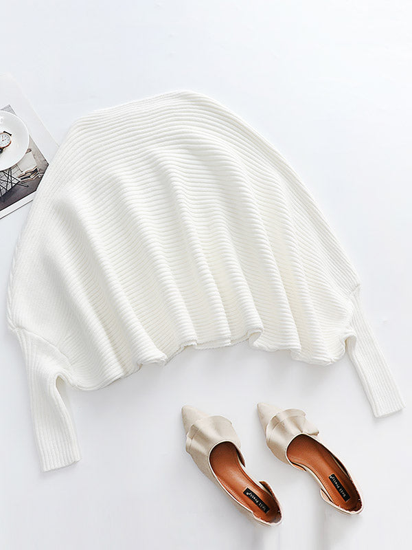 Casual Loose 6 Colors Off-The-Shoulder Long Sleeves Sweater Top