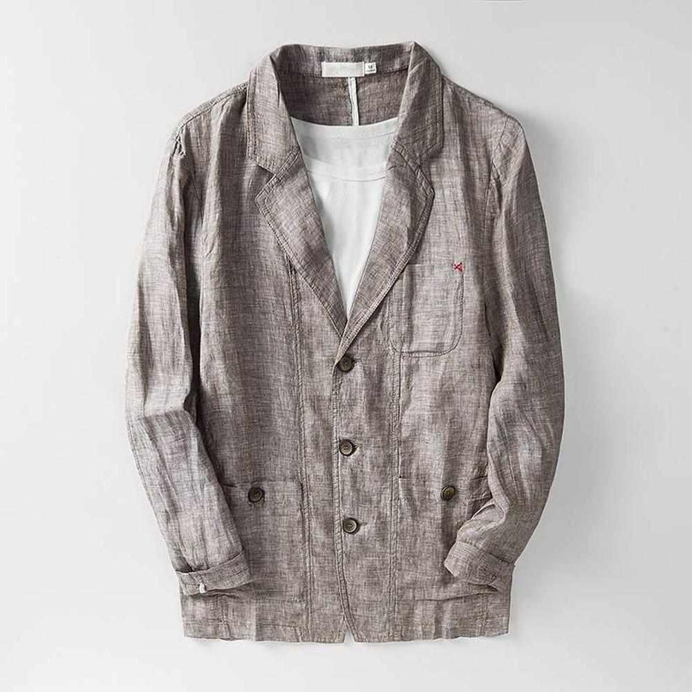 Sky Madrid Linen Pocket Blazer
