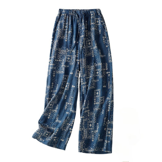 Shea - Boho Print Wide-Leg Pants - Flowy &amp;Soft