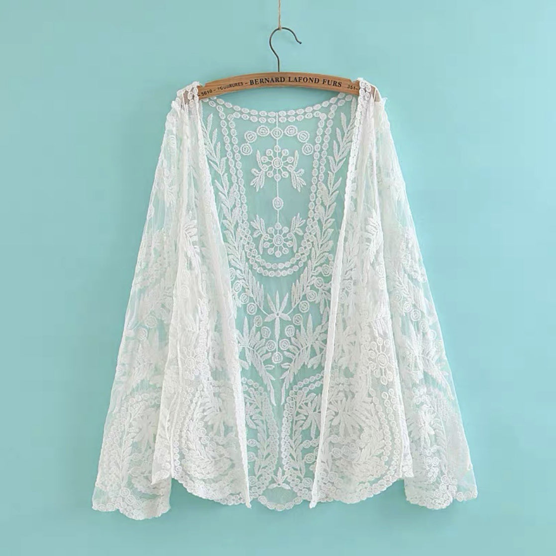 Crosa - Lace Beach Cover-Up – Sheer Swimwear Wrap &amp; Summer Cardigan