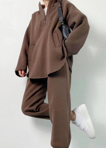 Hooded Lounge Set Cotton Soft Oversized