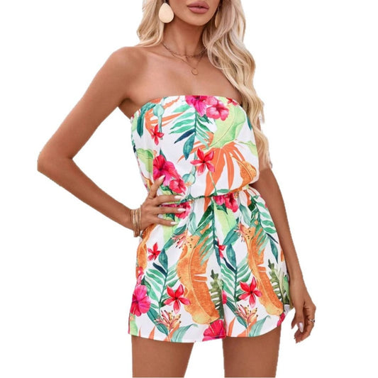 Troposa - Floral Strapless Jumpsuit - Ready to Wear