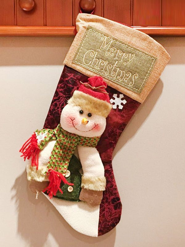 Santa Claus Snowman Socks Christmas Gifts Bag