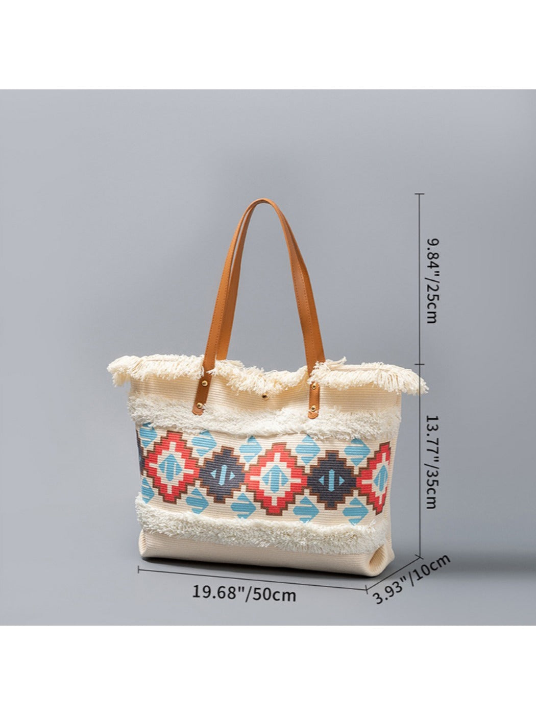Cosbai - Boho Fringe Tote Bag