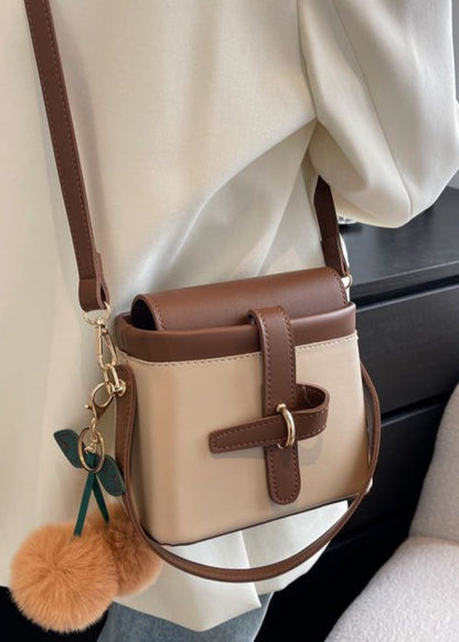 Mini Crossbody Two Tone PU Leather Shoulder Bag